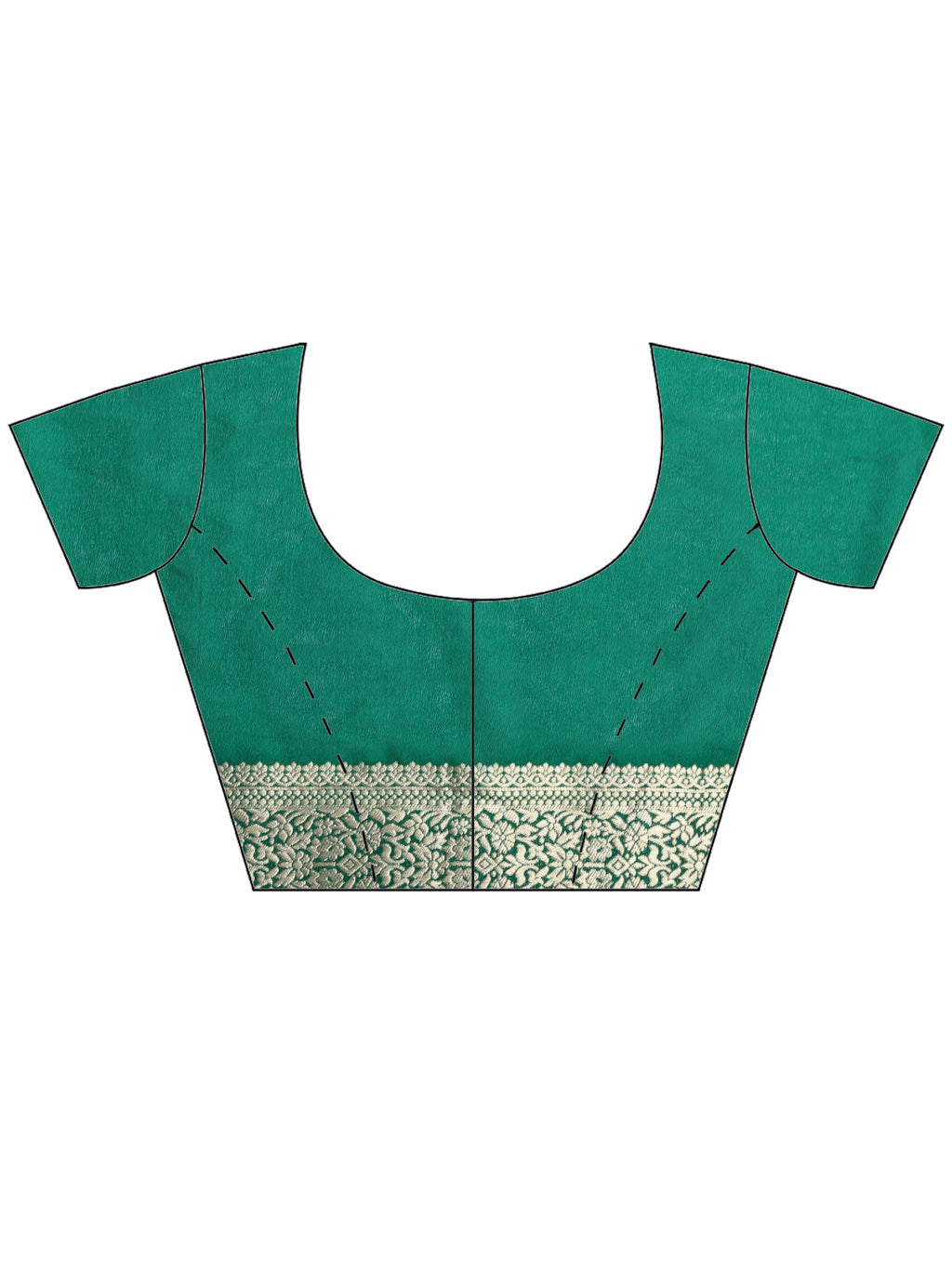 Bottle Green Zari Work Crepe Saree