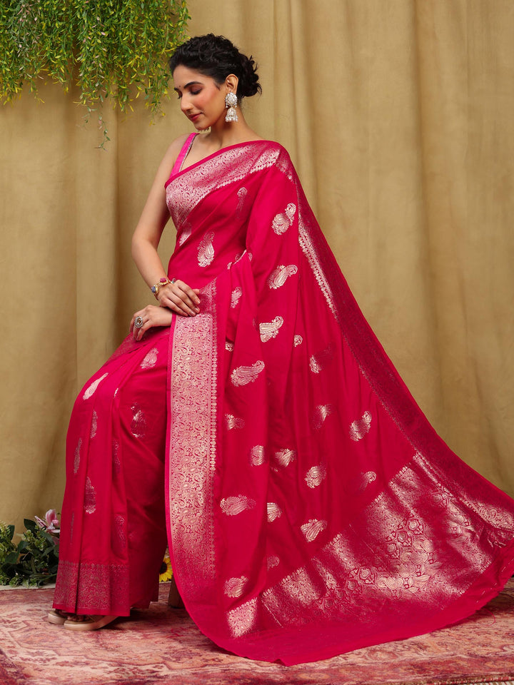Rani Woven Design Art Silk Saree