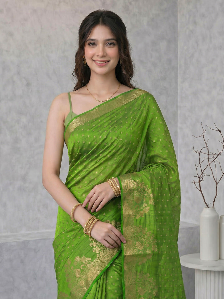 Woven Booti Art Silk Saree