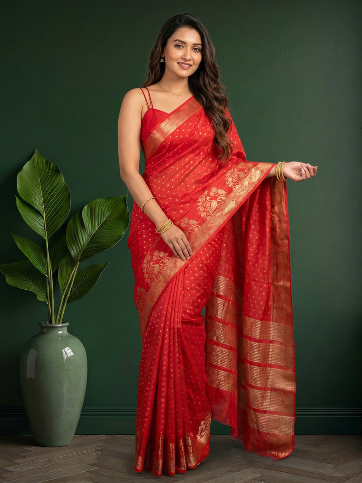 Woven Booti Art Silk Saree
