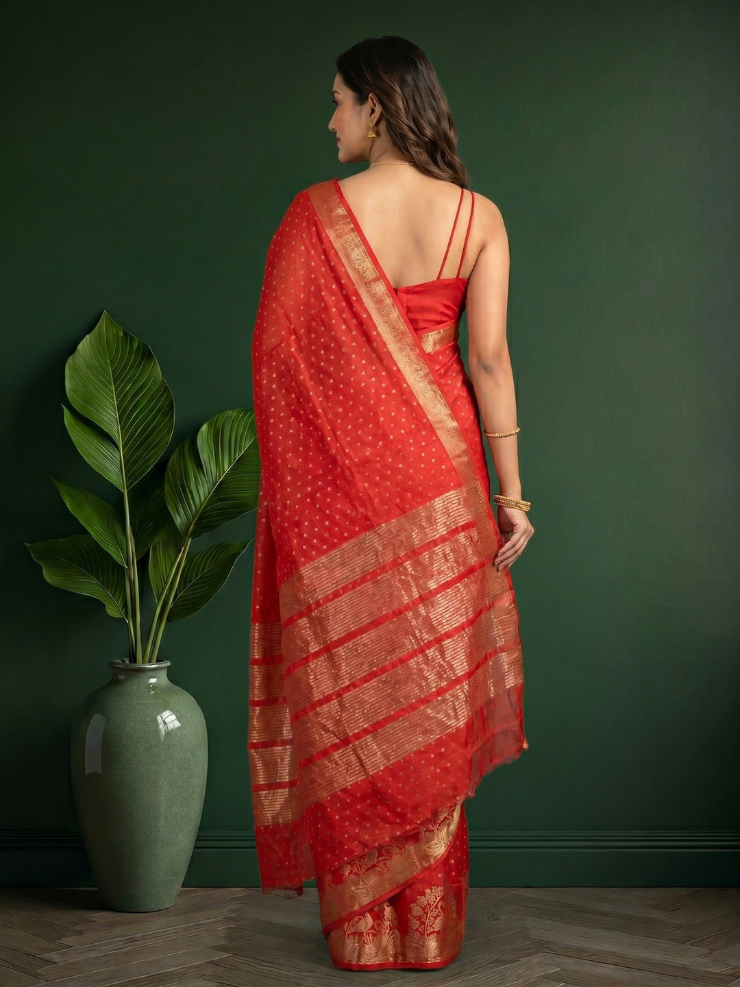 Woven Booti Art Silk Saree