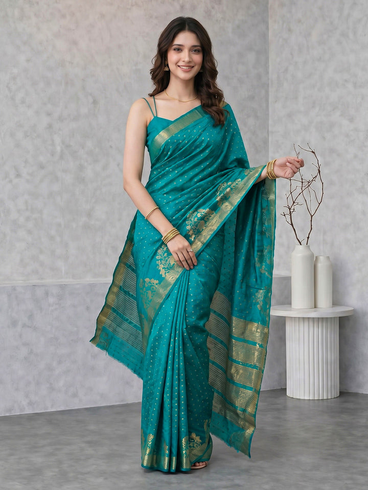Woven Booti Art Silk Saree