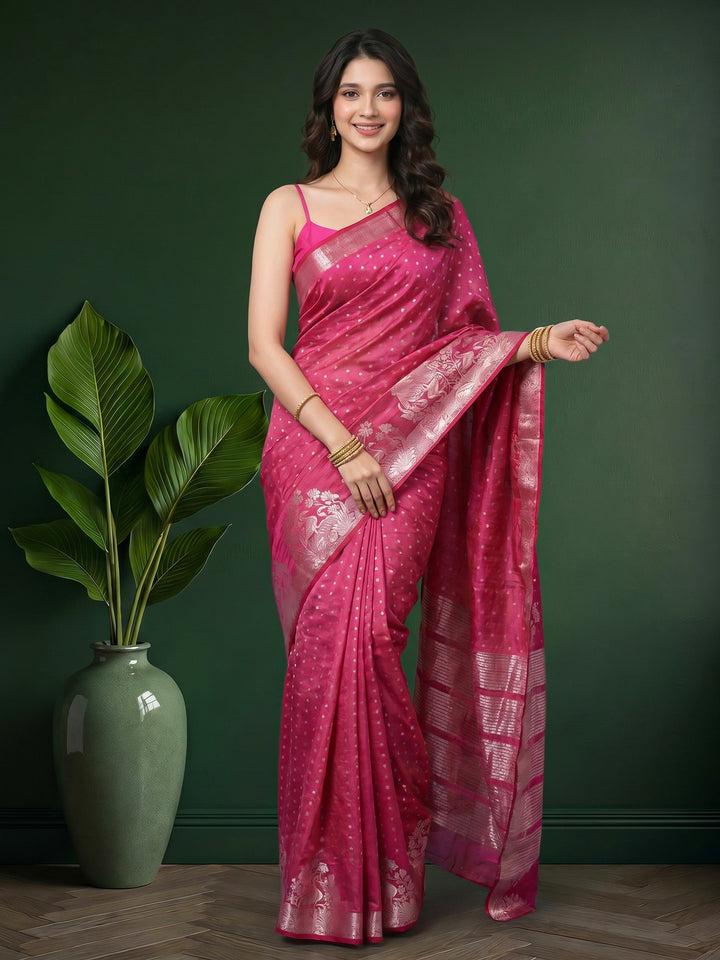 Woven Booti Art Silk Saree