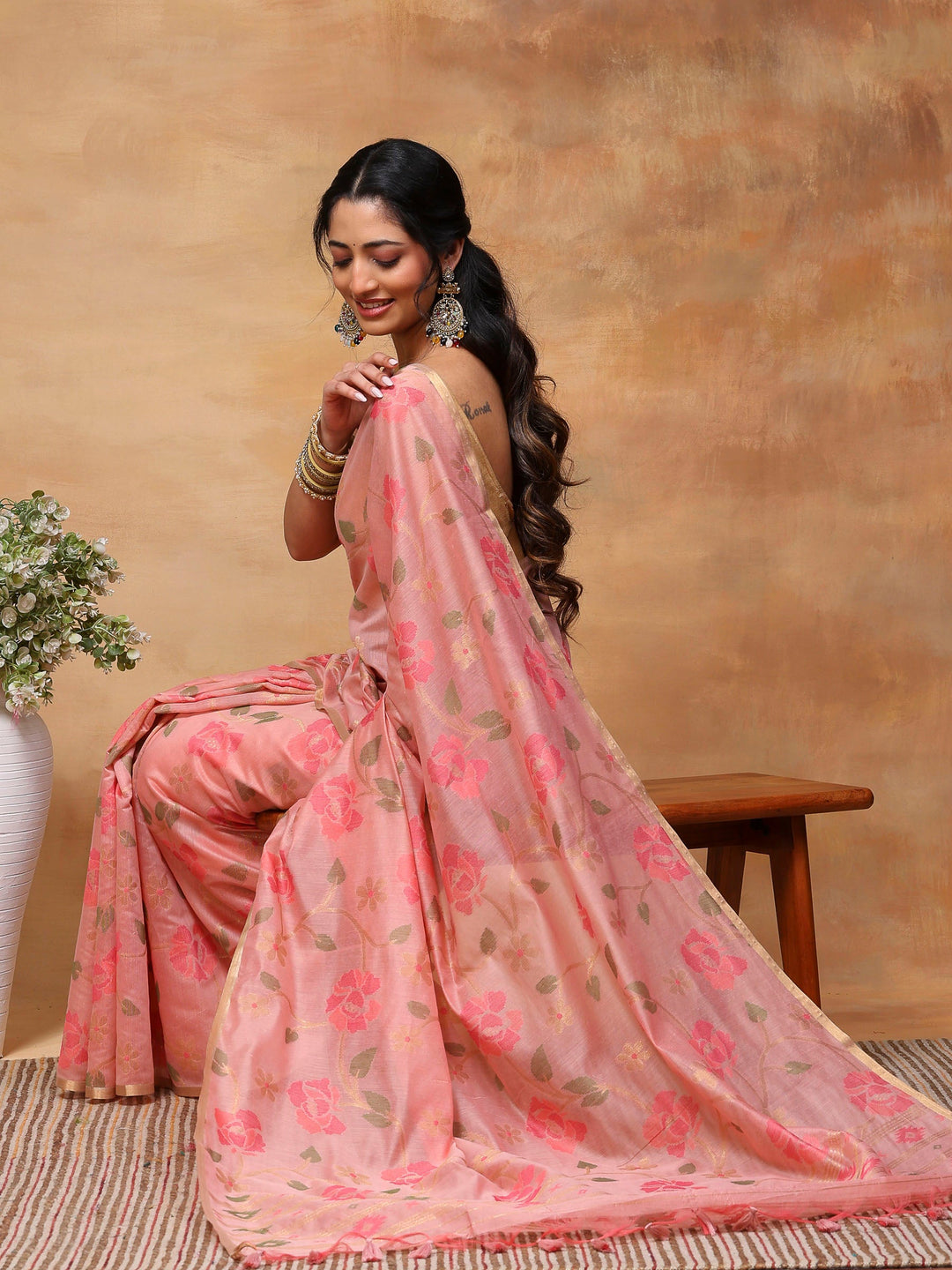 Woven Design Tussar Silk Saree