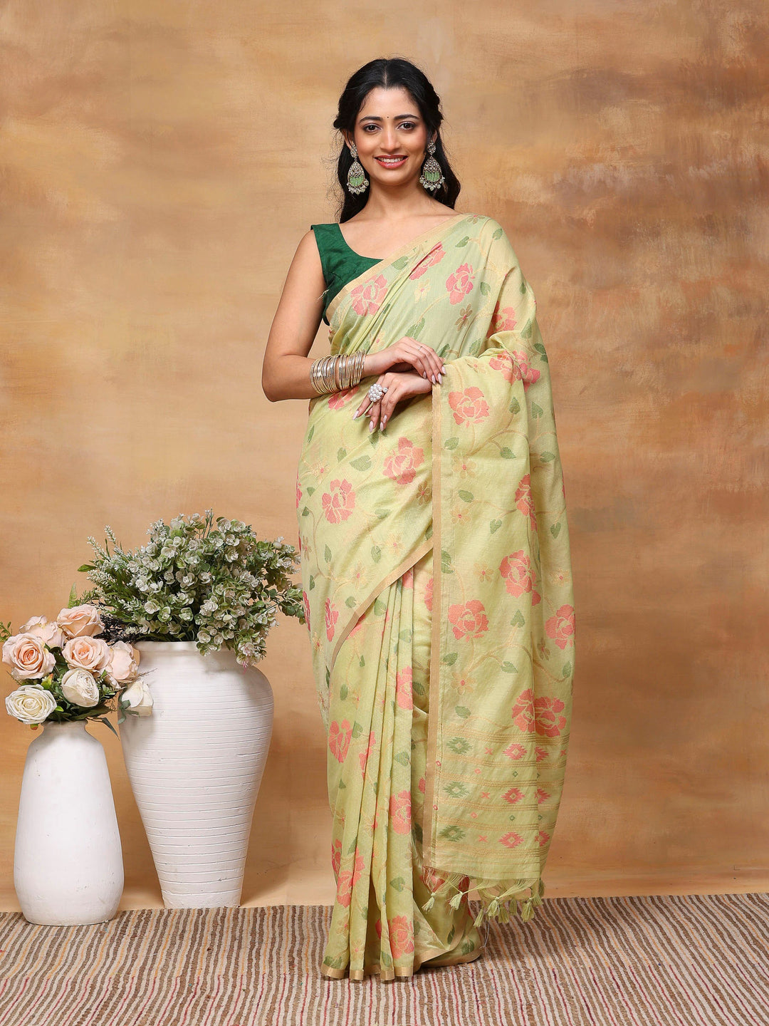 Woven Design Tussar Silk Saree