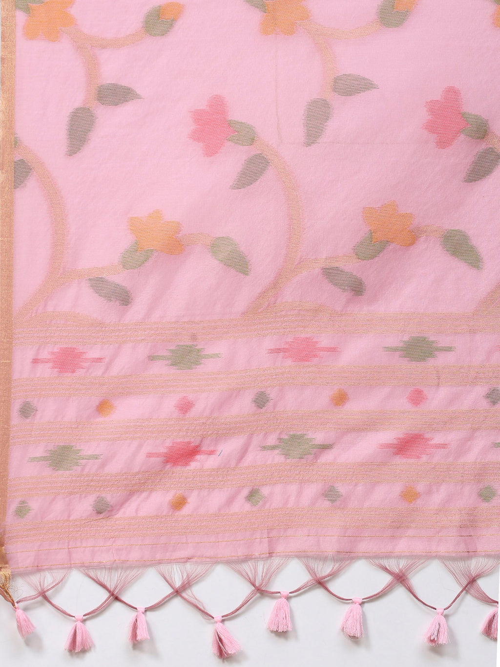 Mauve Zari Jaal Tussar Saree