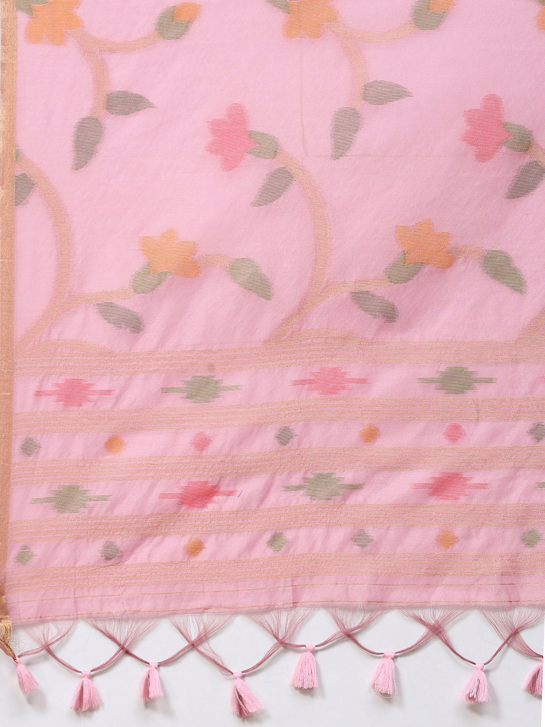 Mauve Zari Jaal Tussar Saree