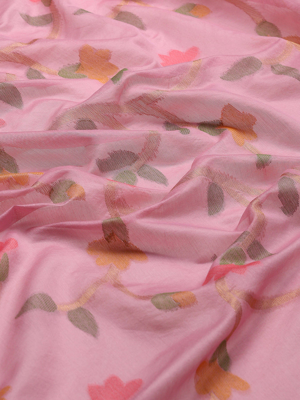 Mauve Zari Jaal Tussar Saree