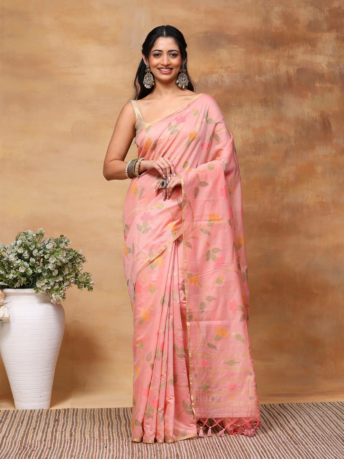 Woven Design Tussar Silk Saree
