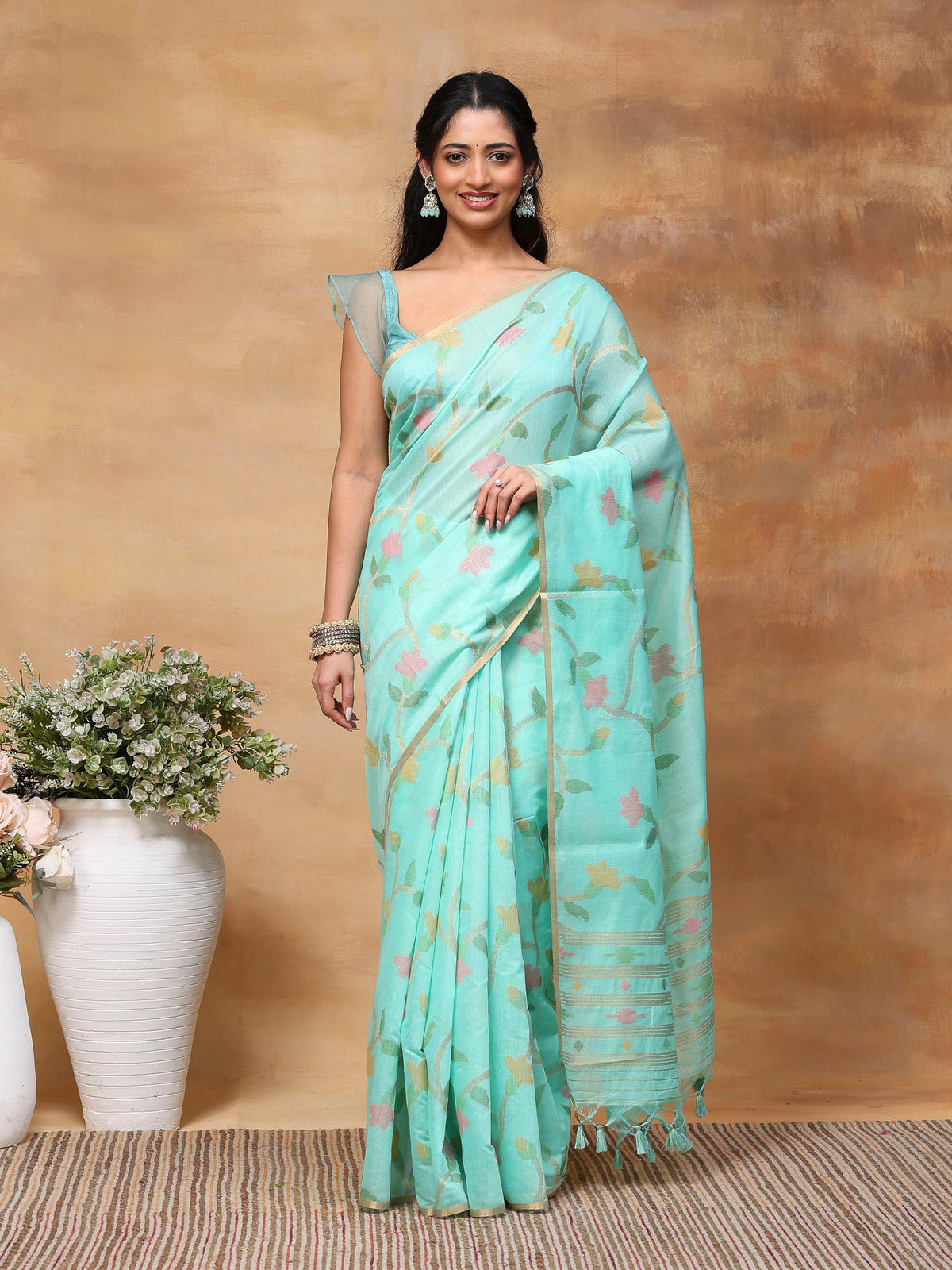 Woven Design Tussar Silk Saree