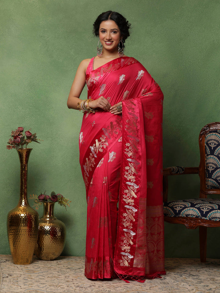 Rani Woven Design Art Silk Saree