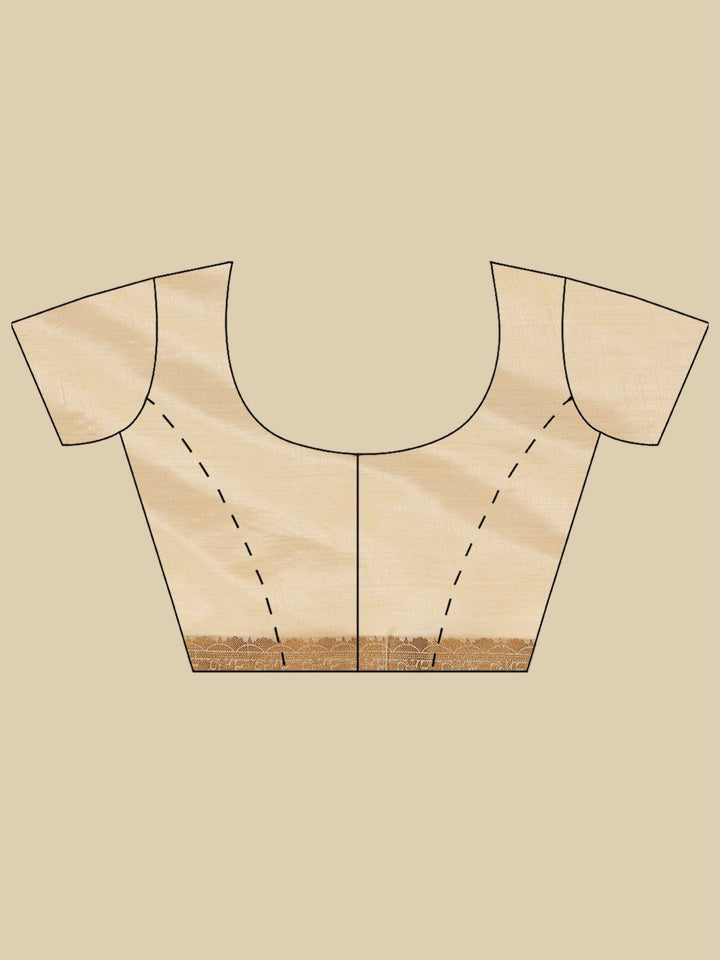 Beige Woven Design Art Silk Saree