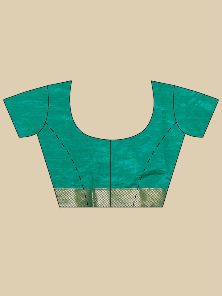 Green Woven Design Art Silk Saree