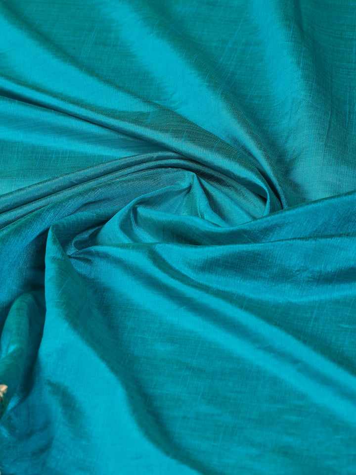 Lake Blue Woven Design Art Silk Saree