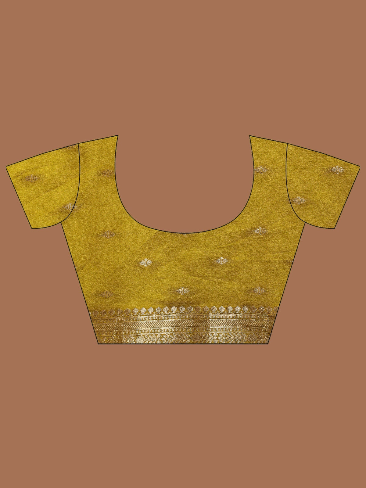 Lemon Zari Booti Art Silk Saree