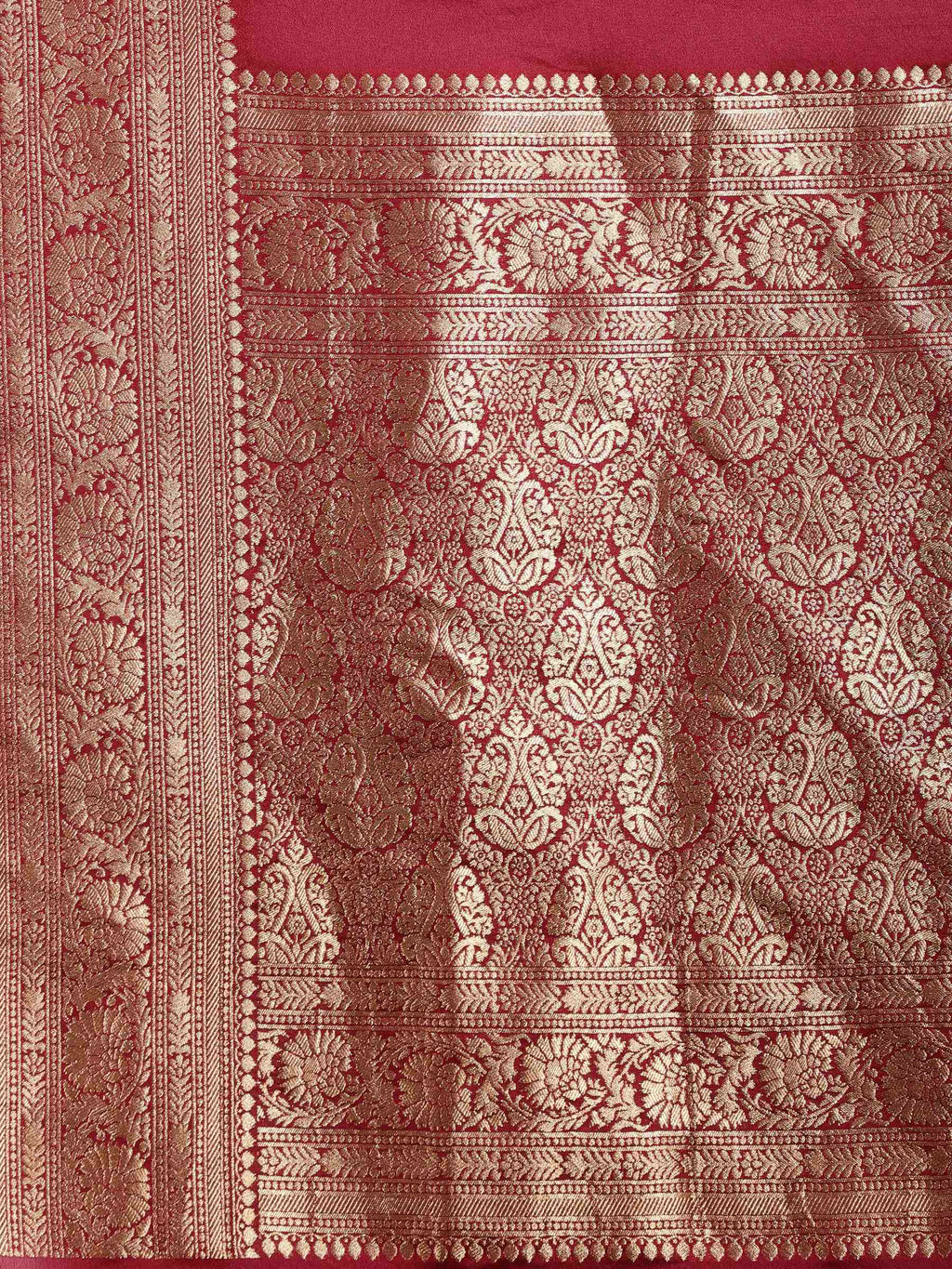 Magenta Zari Booti Art Silk Saree