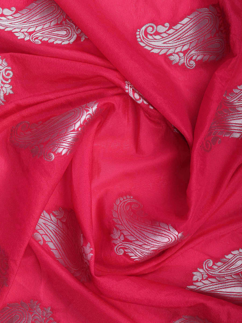 Hot Pink Woven Design Art Silk Saree