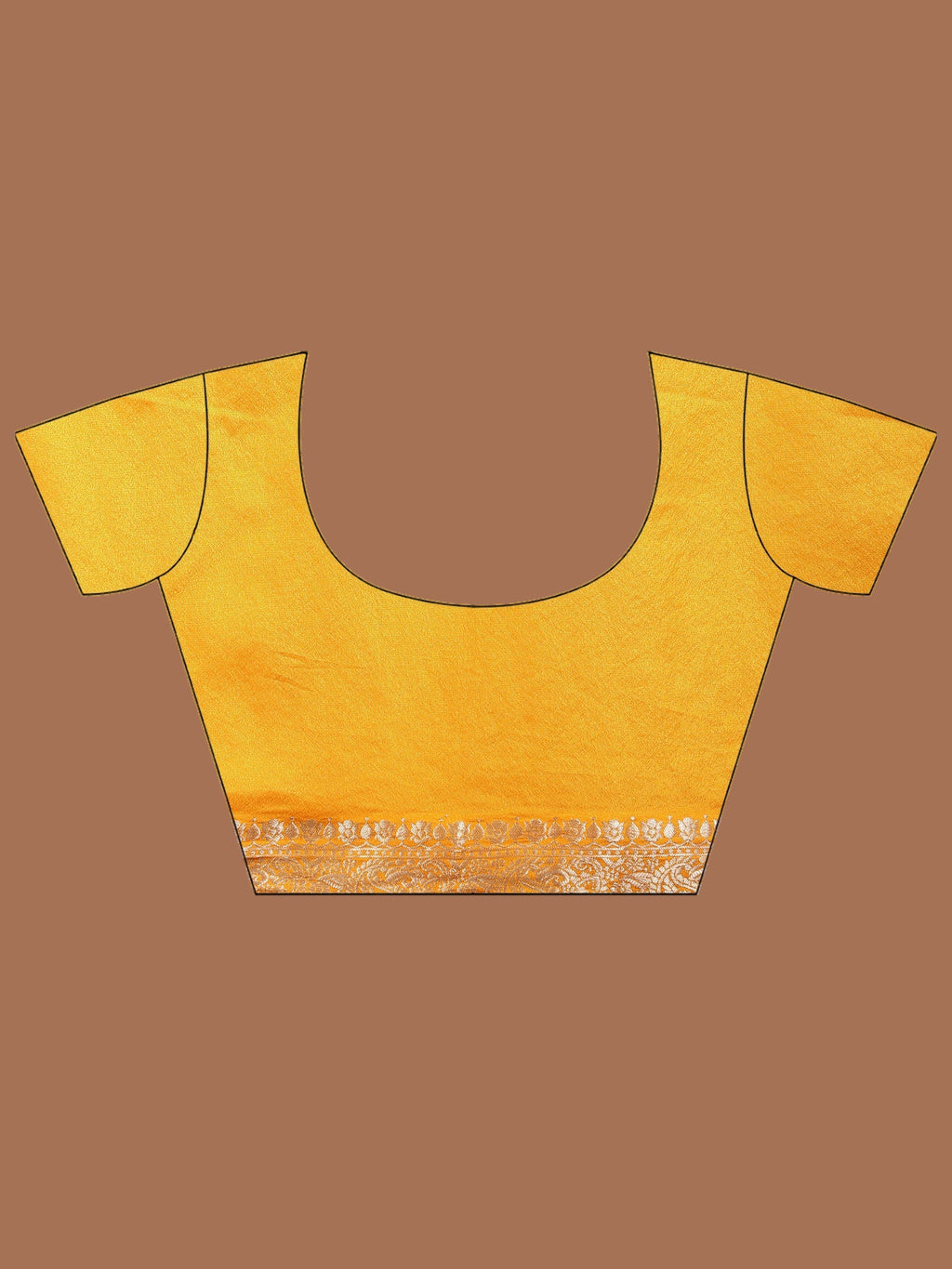 Mustard Zari Booti Art Silk Saree