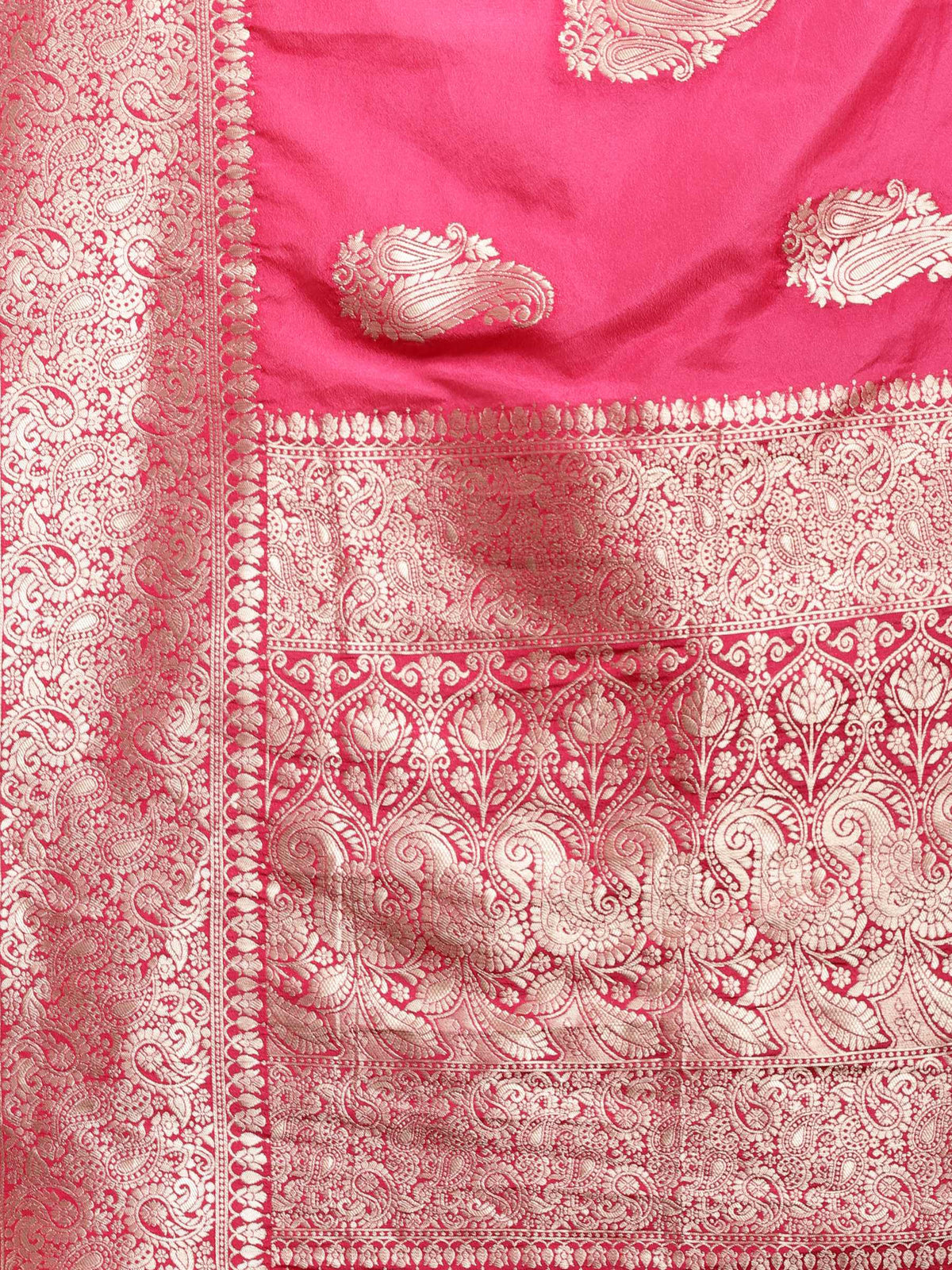 Rani Zari Booti Art Silk Saree