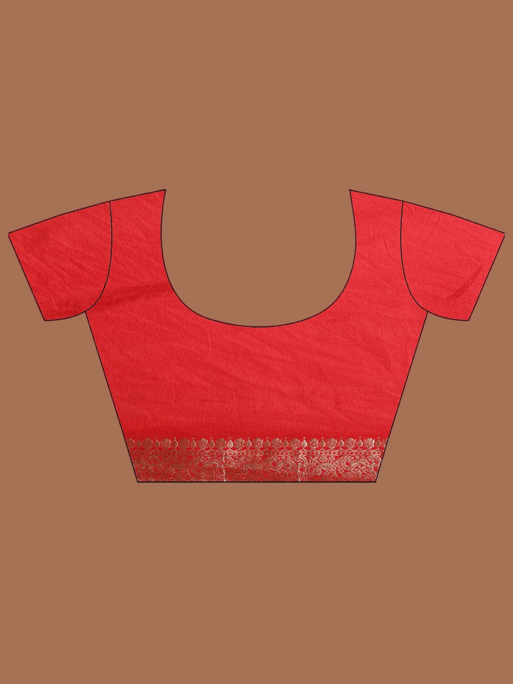 Red Zari Booti Art Silk Saree