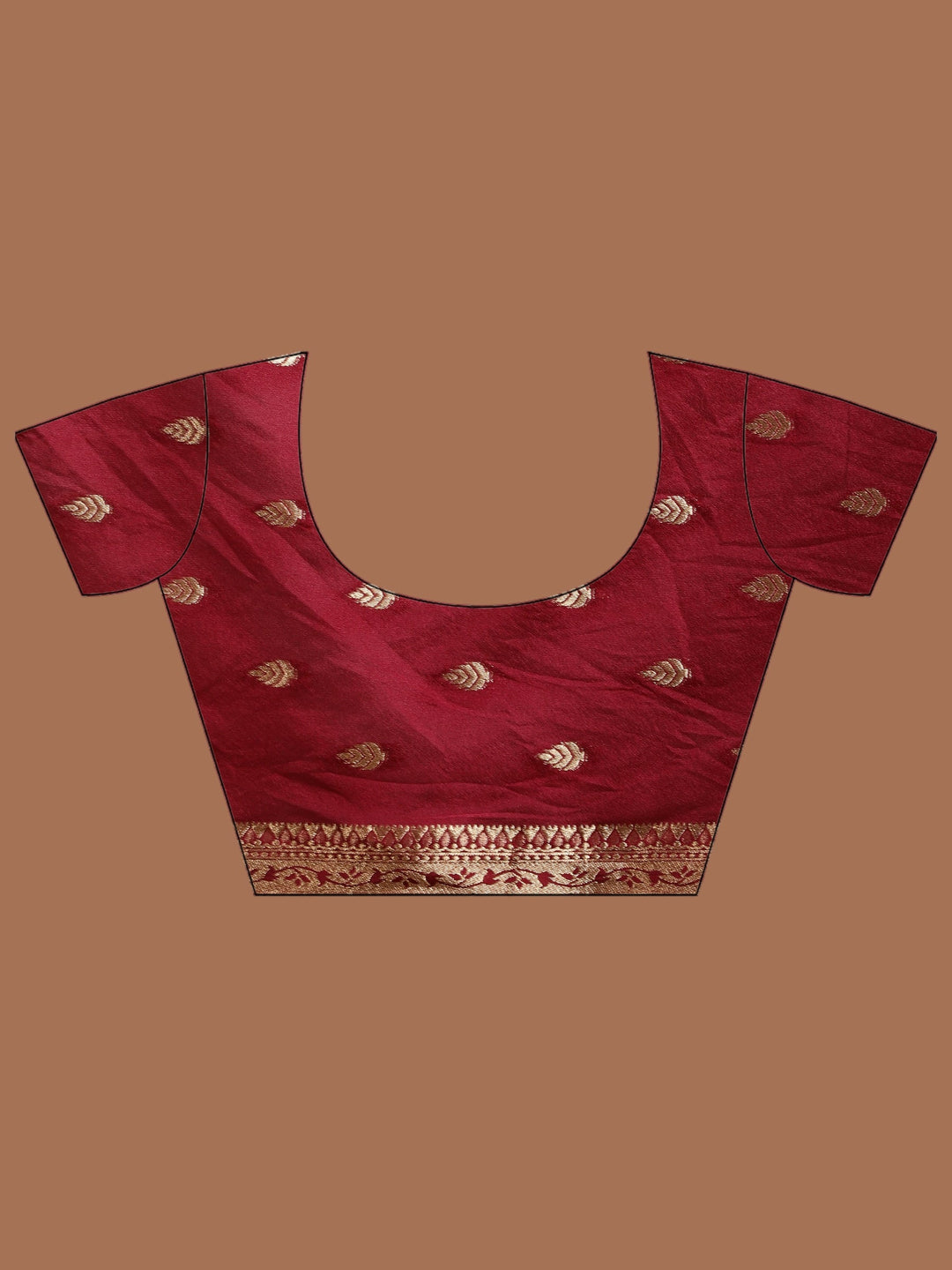 Magenta Zari Booti Art Silk Saree