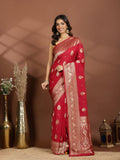 Rani Zari Booti Art Silk Saree