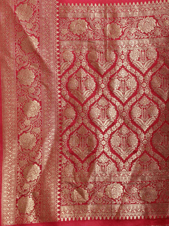 Rani Zari Booti Art Silk Saree