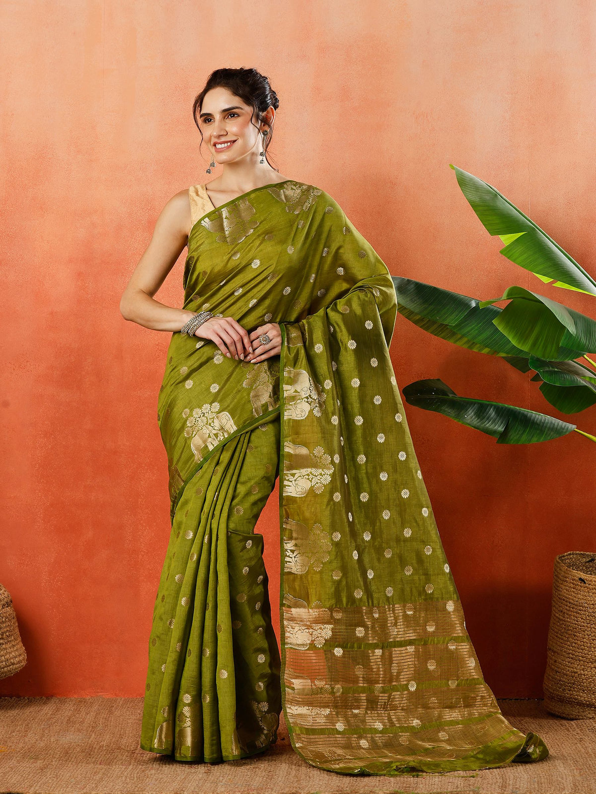 Woven Design Tussar Silk Saree