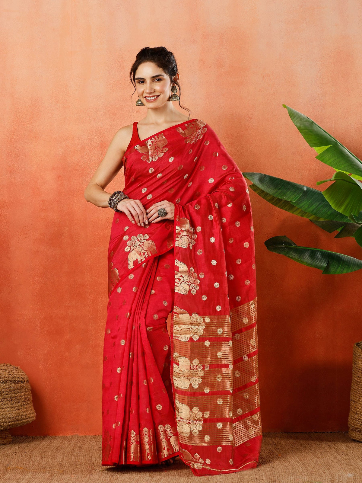Woven Design Tussar Silk Saree