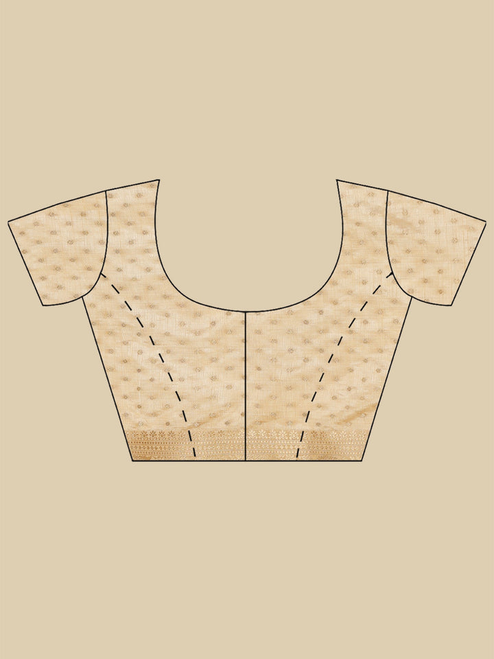 Beige Woven Design Art Silk Saree