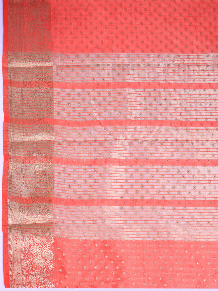 Pink Woven Design Art Silk Saree