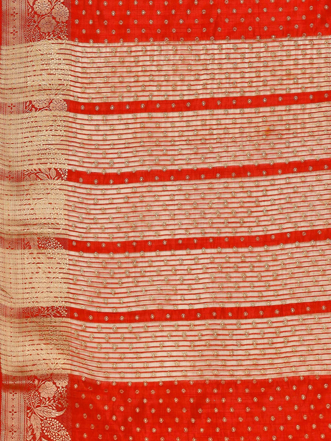 Rust Woven Design Art Silk Saree