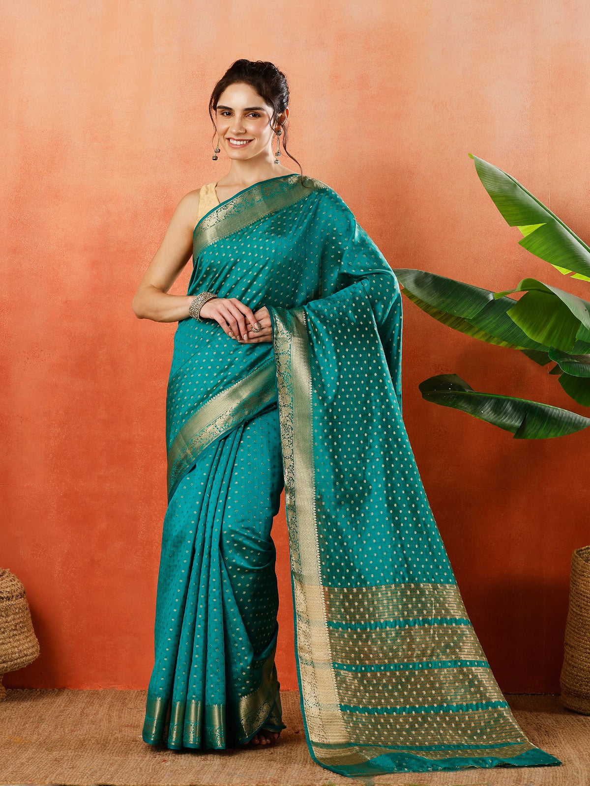 Woven Design Tussar Silk Saree