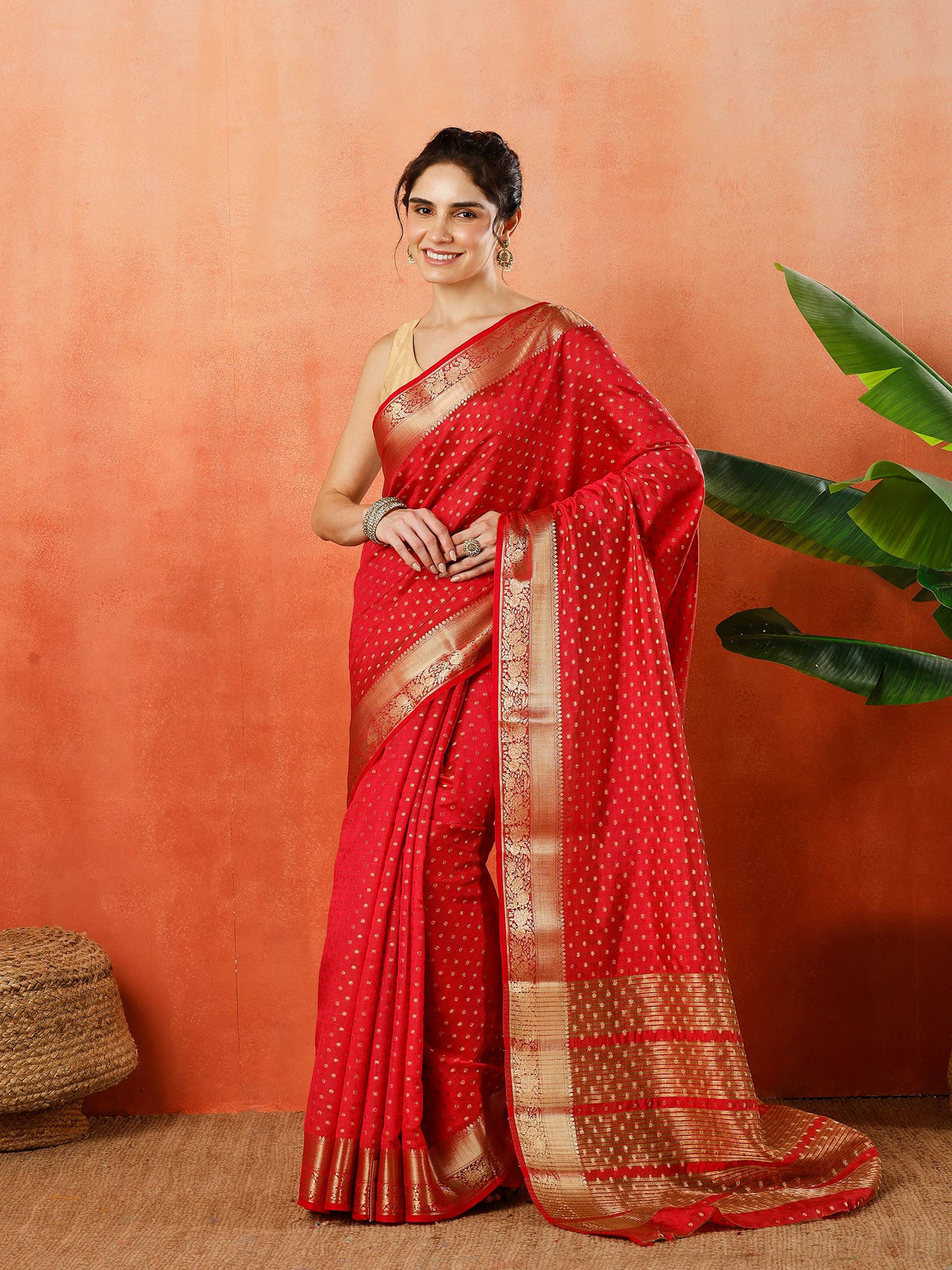 Woven Design Tussar Silk Saree