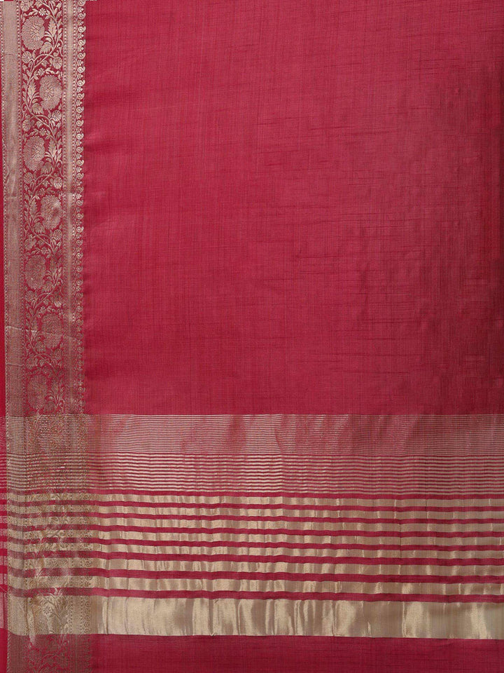 Wine Woven Design Art Silk Saree