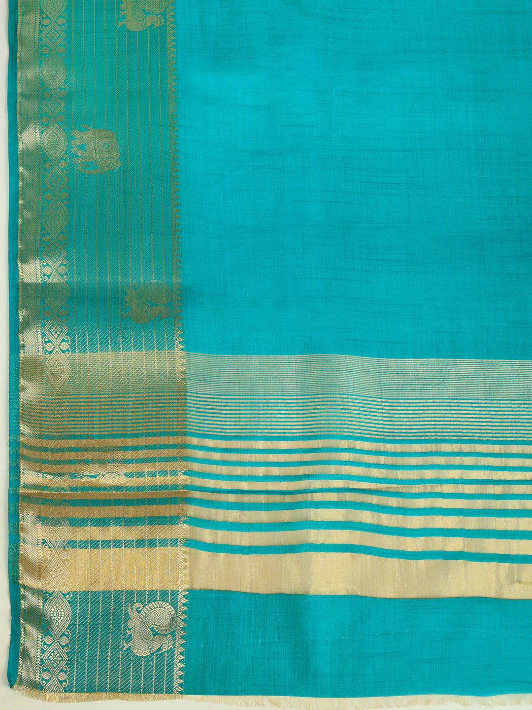Lake Blue Woven Design Art Silk Saree