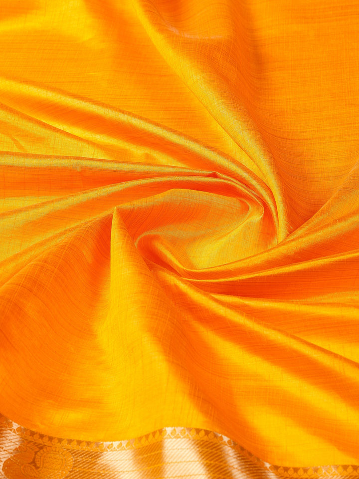 Mustard Woven Design Art Silk Saree