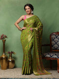 Green Woven Design Art Silk Saree