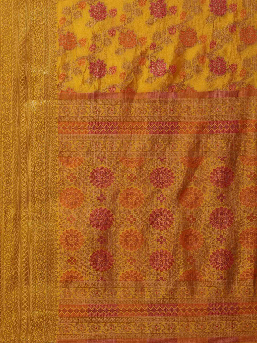 Mustard Woven Design Art Silk Saree