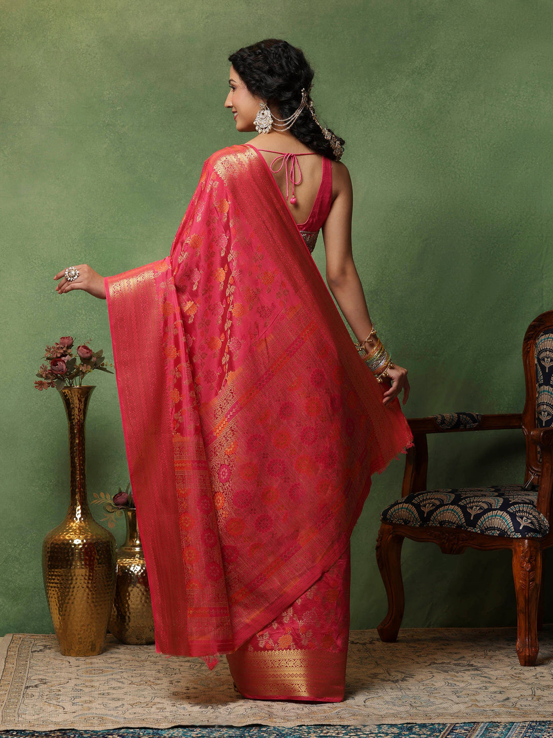 Rani Woven Design Art Silk Saree