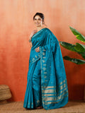 Firozee Zari Booti Art Silk Saree