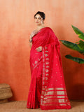 Rani Zari Booti Art Silk Saree