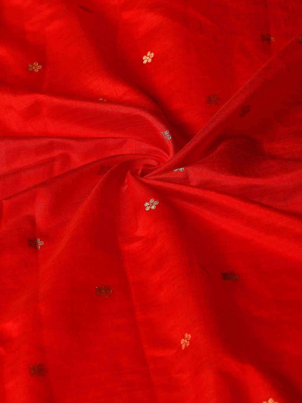 Red Zari Booti Art Silk Saree