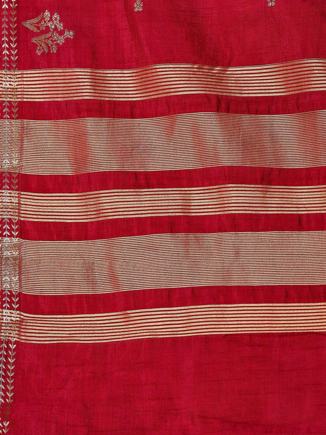 Wine Zari Booti Art Silk Saree
