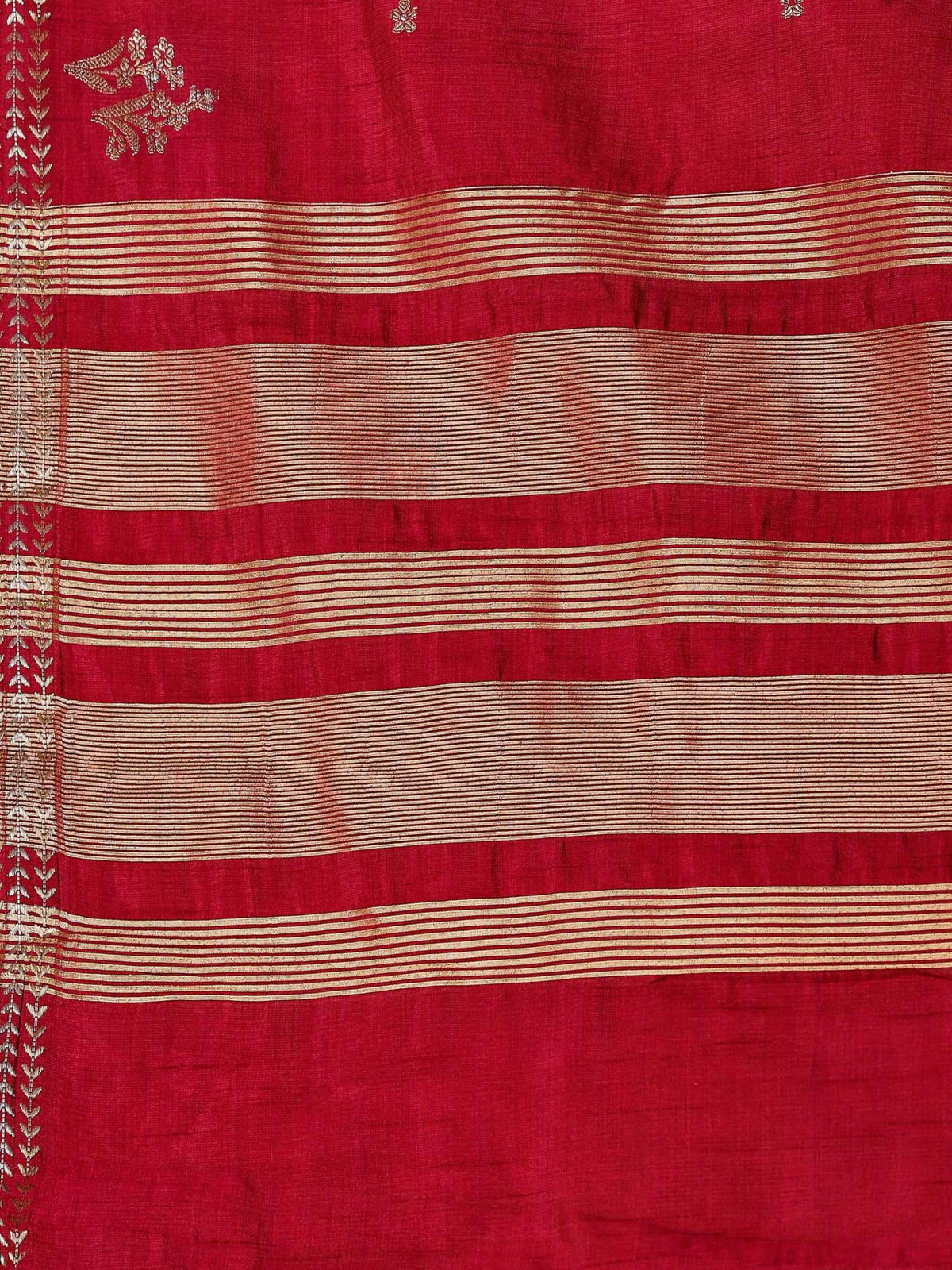 Wine Zari Booti Art Silk Saree