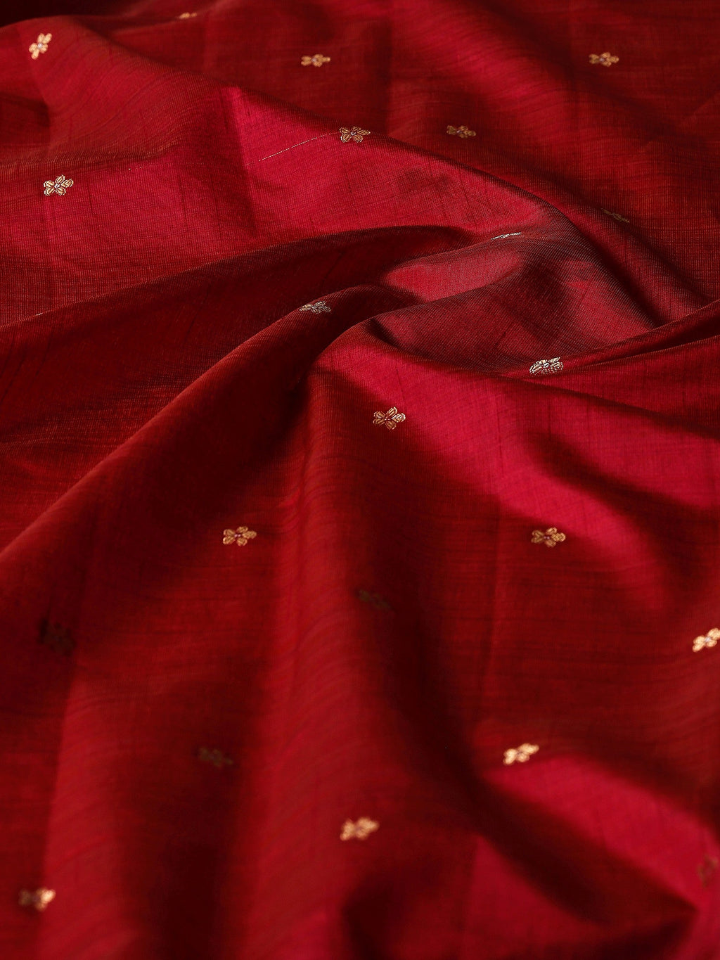 Wine Zari Booti Art Silk Saree
