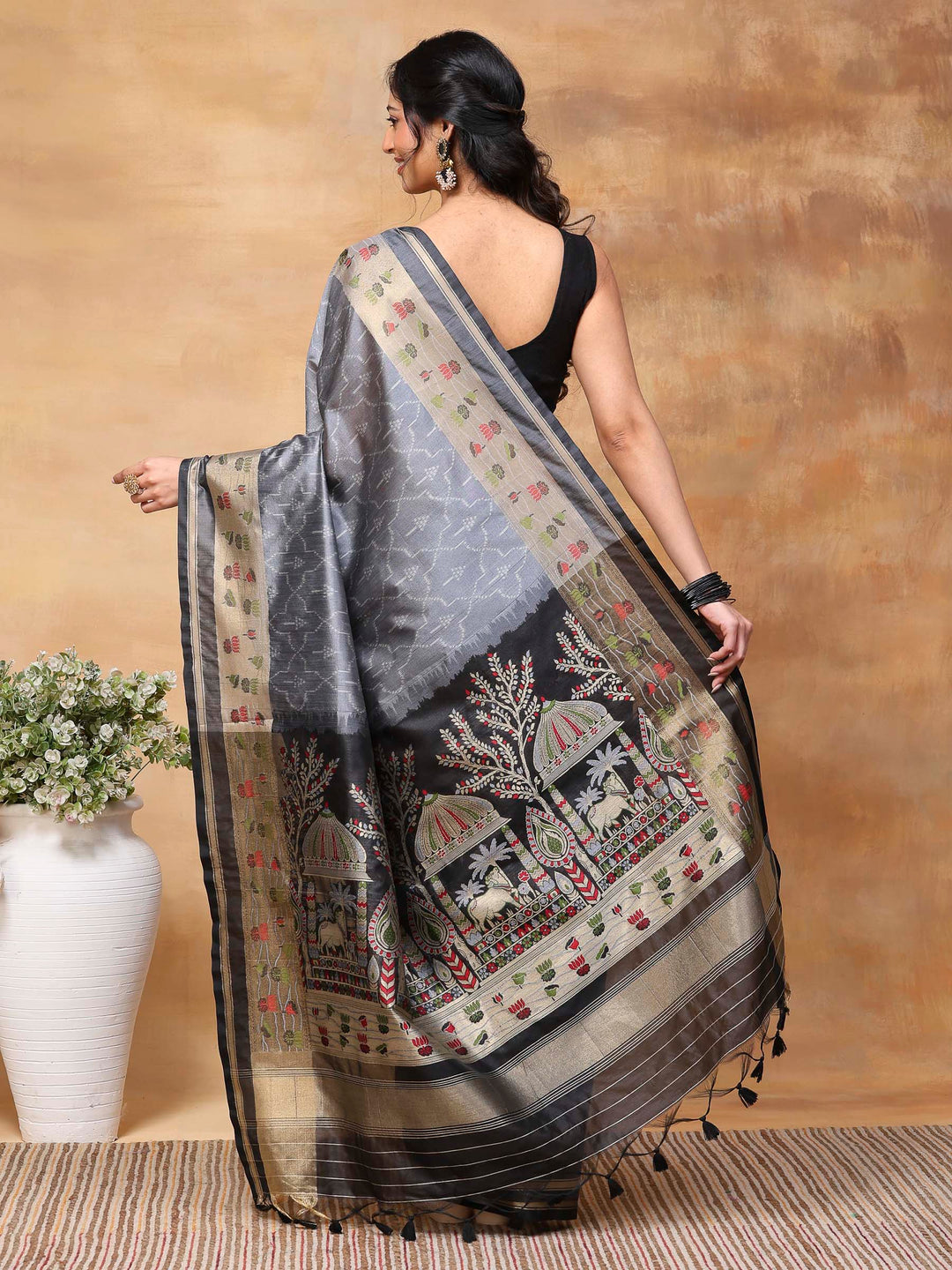 Woven Design Tussar Silk Saree