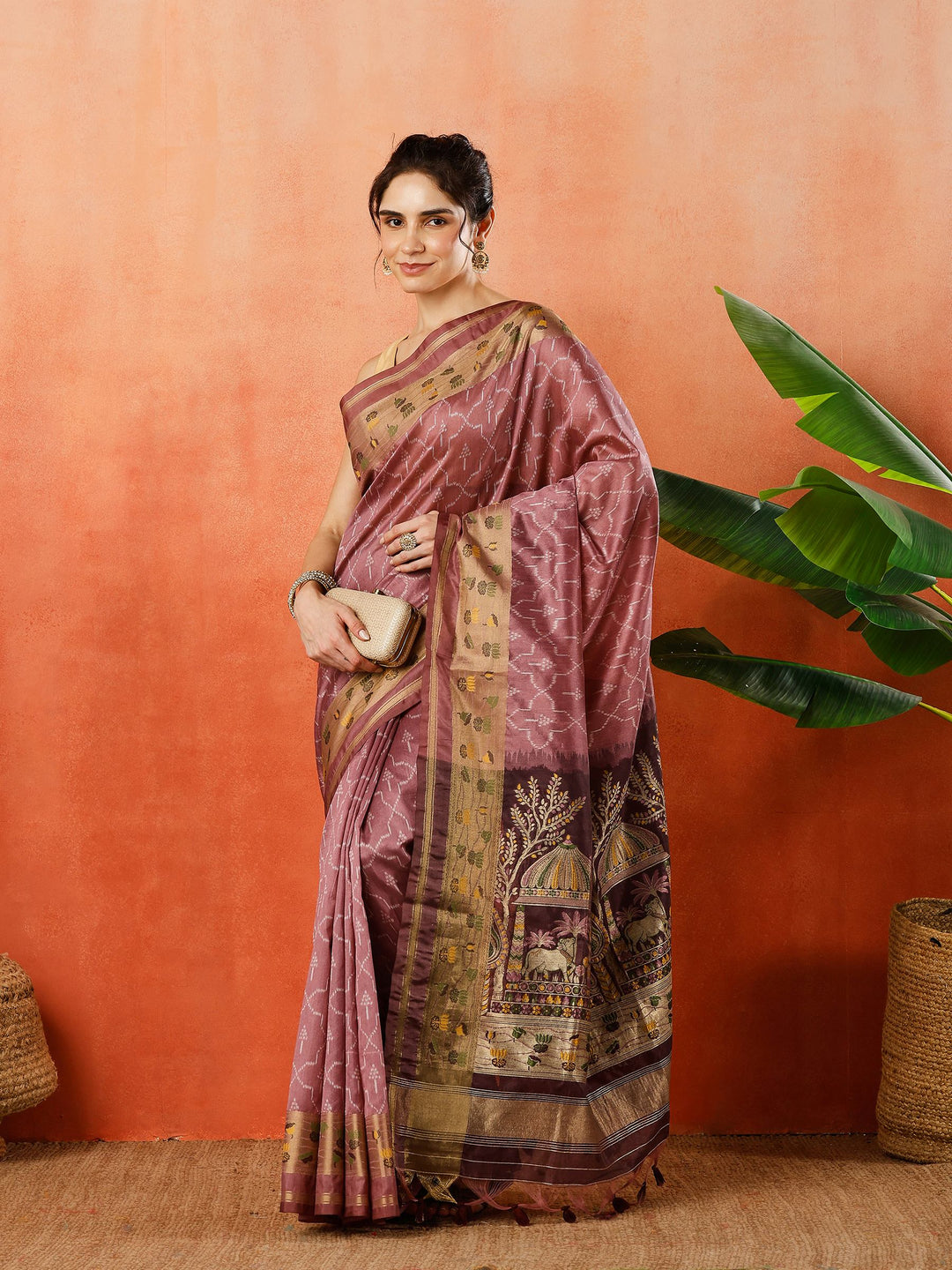 Woven Design Tussar Silk Saree