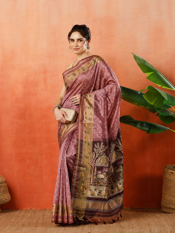 Woven Design Tussar Silk Saree