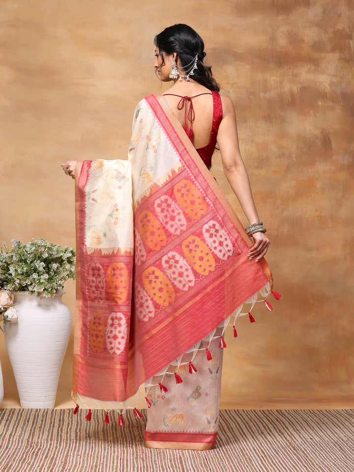 Woven Design Tussar Silk Saree